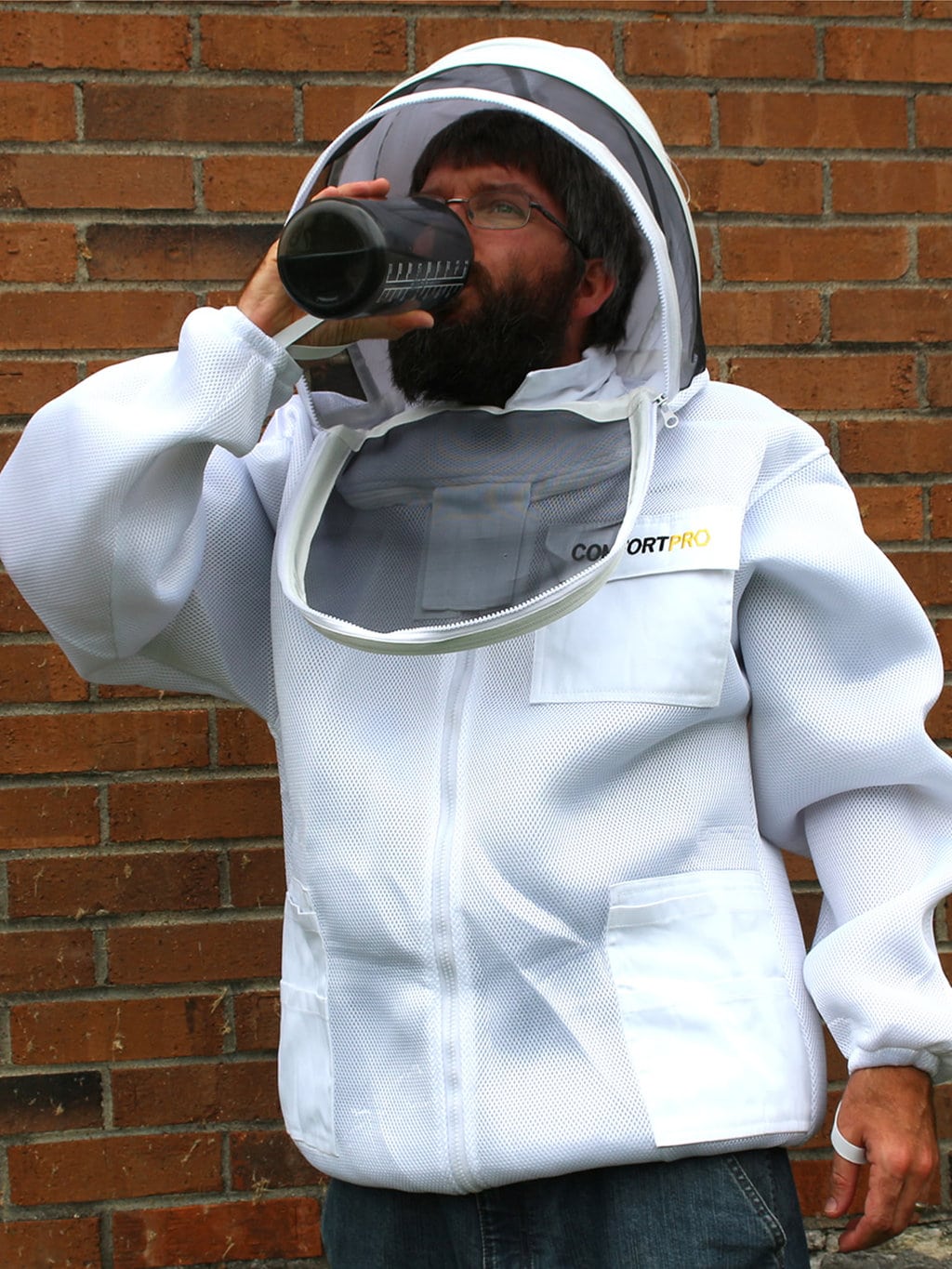Ventilated Beekeeping Suit with easy open veil