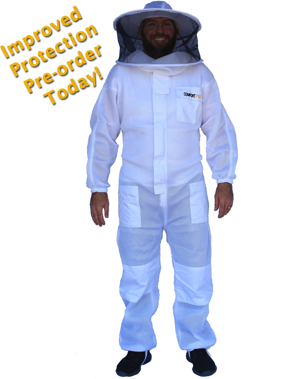 Pre-Order – Ventilated Bee Suit with Round Veil – Full Suit